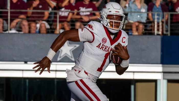 Arkansas quarterback KJ Jefferson is back to take on BYU in Provo. 